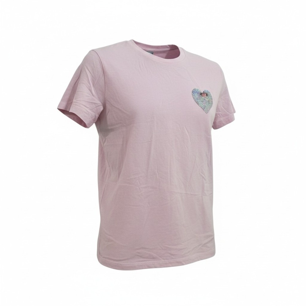 Abercrombie & Fitch Pride Unisex Small S Pink T-Shirt Reversible Sequin Heart